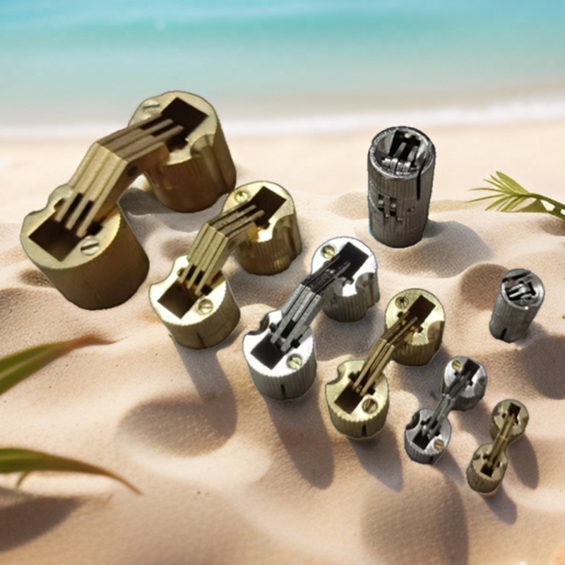 Main product image of Folding Hidden Hinge, 180 Degree Parallel, Copper, for Small Boxes