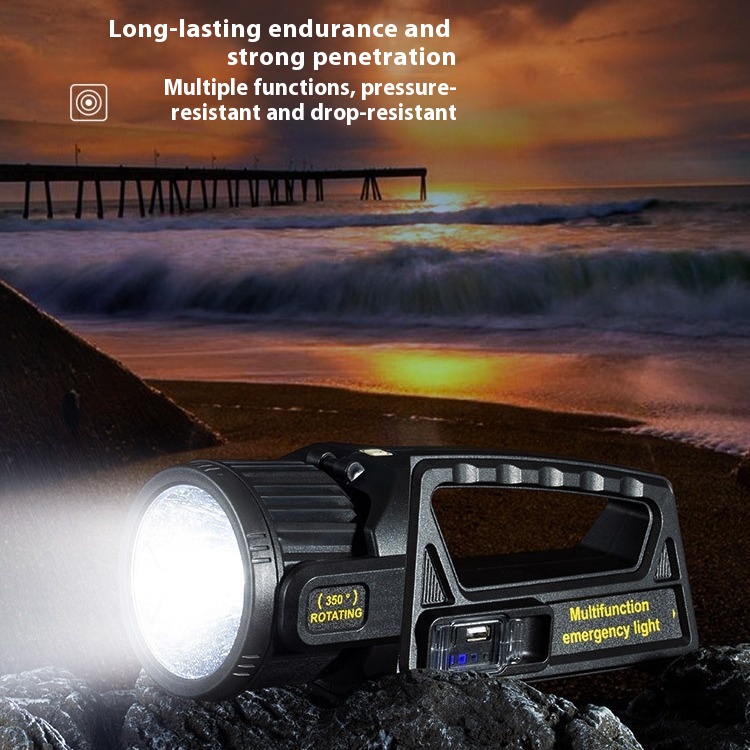 Main product image of High-Lumen Solar Rechargeable Outdoor LED Flashlight