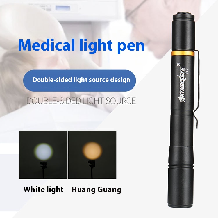 Main product image of Compact LED Pen Flashlight, Dual White and Yellow Light