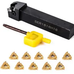 Product image of SER1616H16 CNC Tool Holder with 10 16ER AG60 Inserts and Wrench