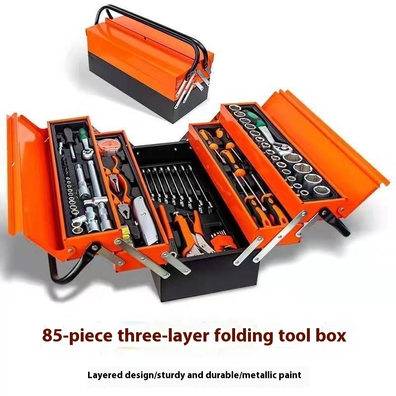 Main product image of 85-piece Auto Repair Kit with Three-layer Toolbox