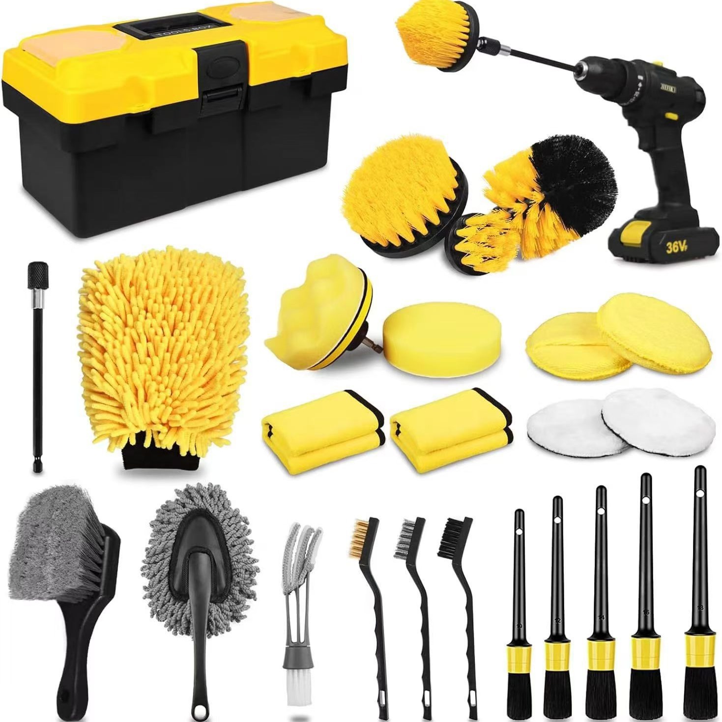 Main product image of Drill Brush Cleaning Kit for Home and Automotive Use