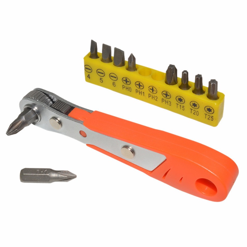 Main product image of 36-Tooth Reversible Ratchet Screwdriver & Socket Set with L-Handle