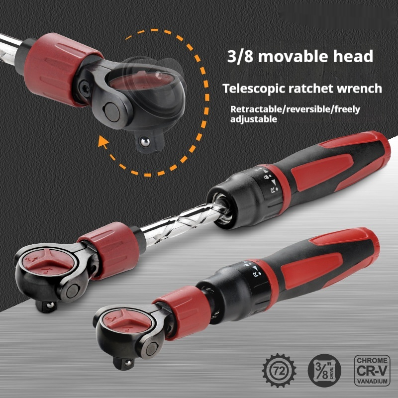 Main product image of Retractable Handle, Movable Head Ratchet Socket Wrench