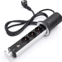 Product image of Hidden Desktop USB Socket, European Standard Power Input