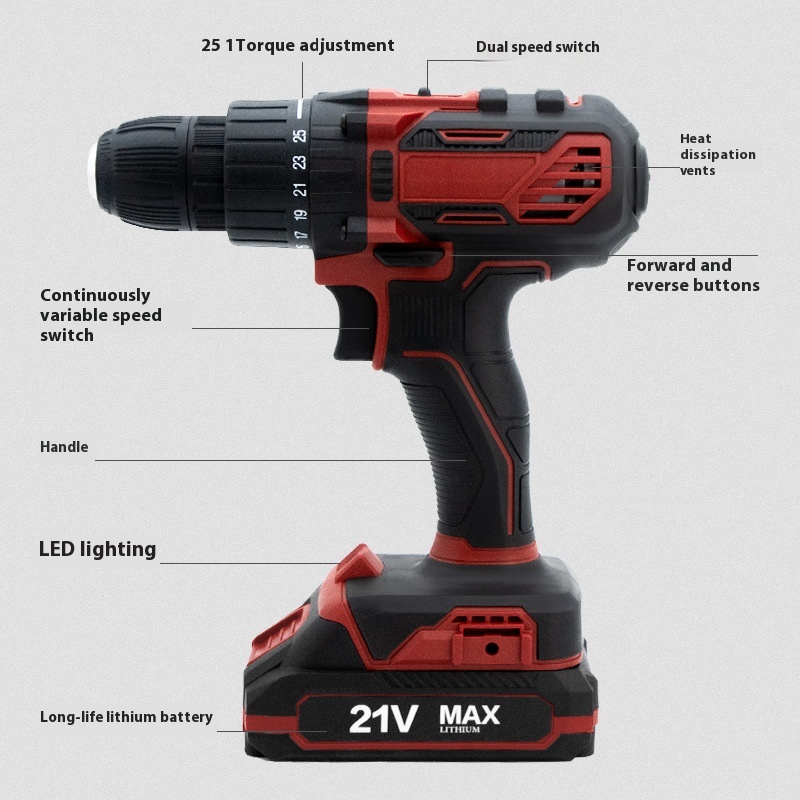 Main product image of Rechargeable Lithium-Ion Cordless Drill Kit for Versatile Use