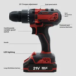 Product image of Rechargeable Lithium-Ion Cordless Drill Kit for Versatile Use