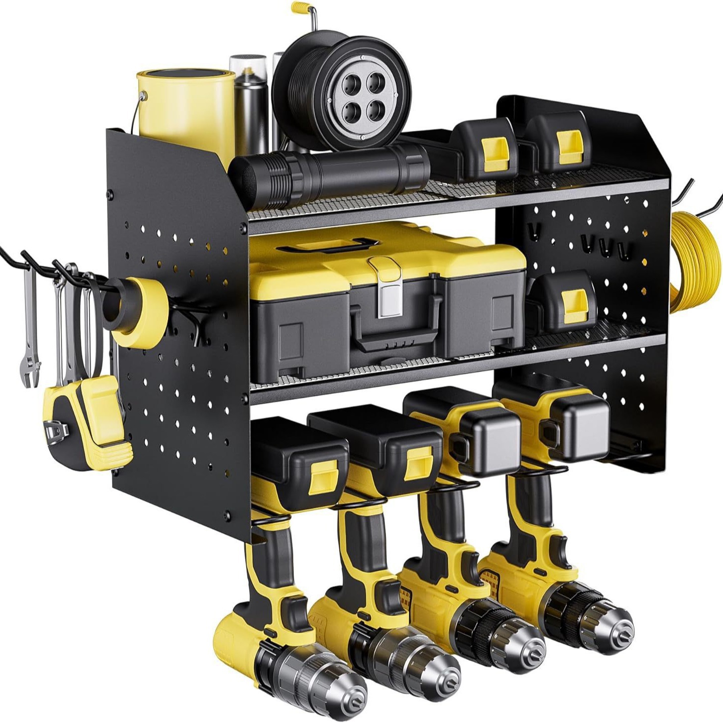 Main product image of Wall-Mounted Electric Drill and Screwdriver Storage Rack