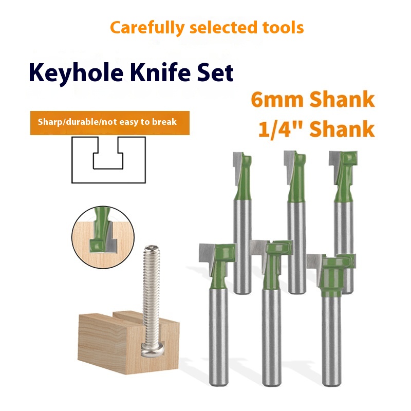 Main product image of 6-piece Double Blade T-slot Milling Cutter Set