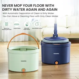 Product image of Flat Rotating Mop with Self-Wringing and Water Separation