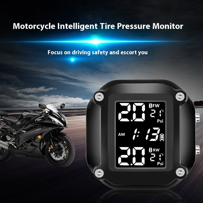 Main product image of Motorcycle Tire Pressure Monitor, Solar Powered