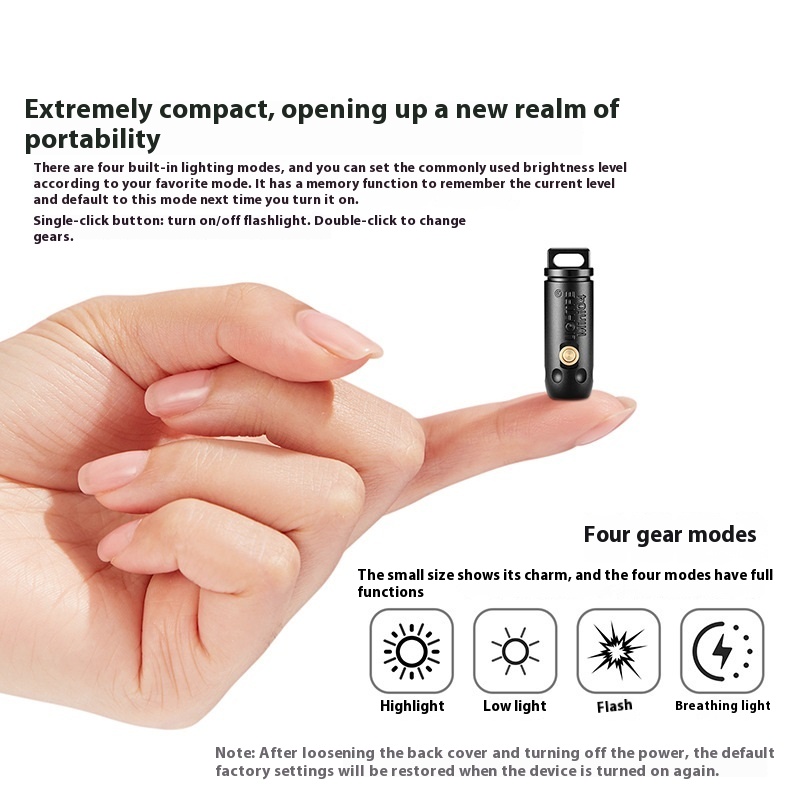 Main product image of LED Stainless Steel Key Ring Waterproof Pocket Flashlight