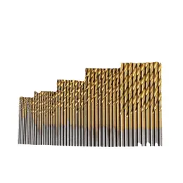 Product image of 50-Piece HSS Titanium Plated Twist Drill Bit Set, 1-3mm