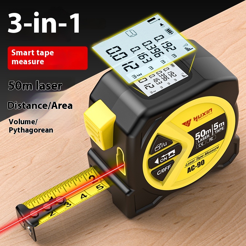 Main product image of Three-in-One Laser and Infrared Ranging Tape Measure