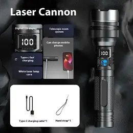 Product image of Portable Worklight Flashlight with Long-Range White Light and LCD Display