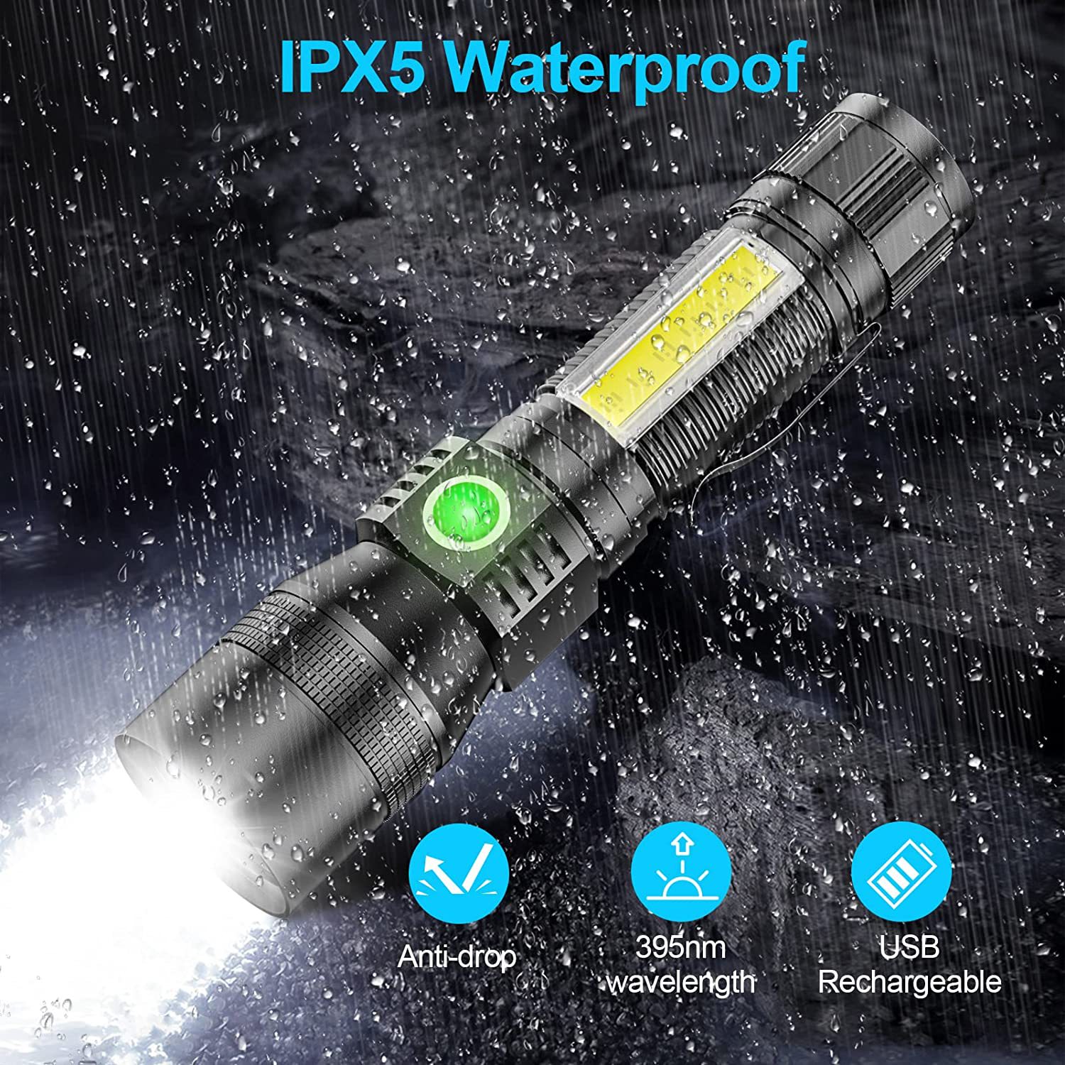 Main product image of Focusing Flashlight, USB Rechargeable with Magnetic Base