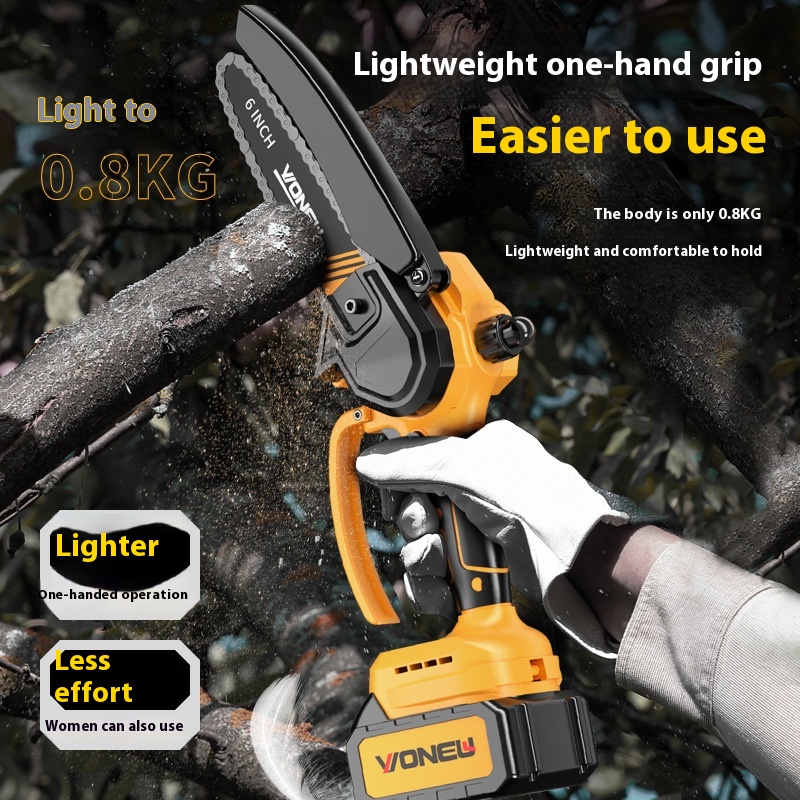 Main product image of 6-inch Handheld Mini Chainsaw for Light Garden Work