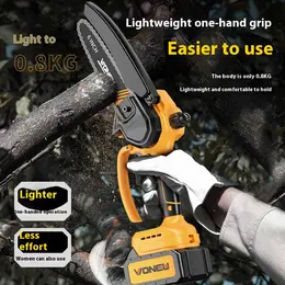 Product image of 6-inch Handheld Mini Chainsaw for Light Garden Work
