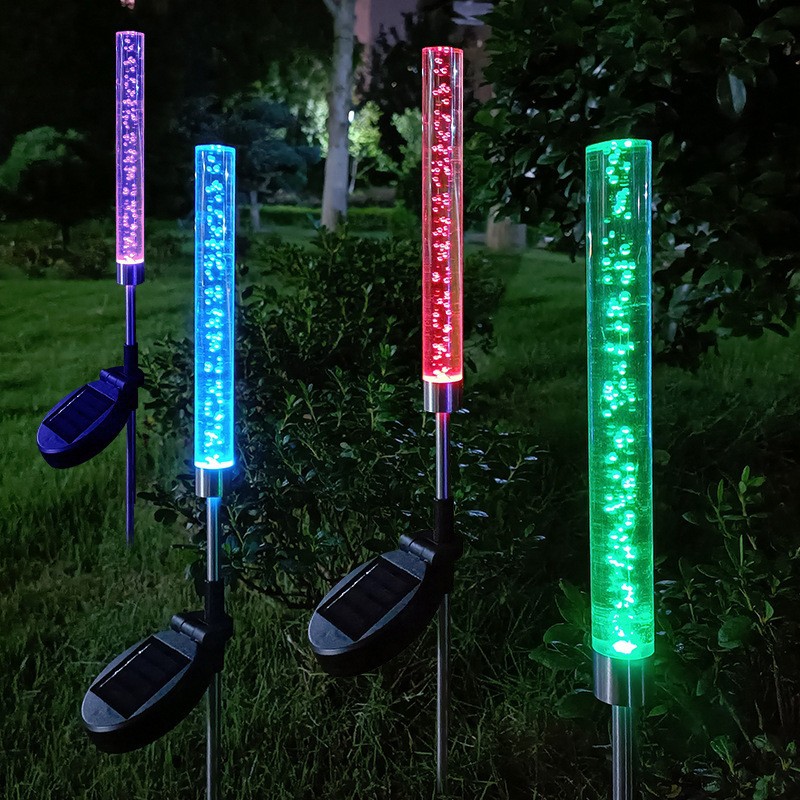 Main product image of Solar Powered Crystal Bubble Stick Lawn Lamp