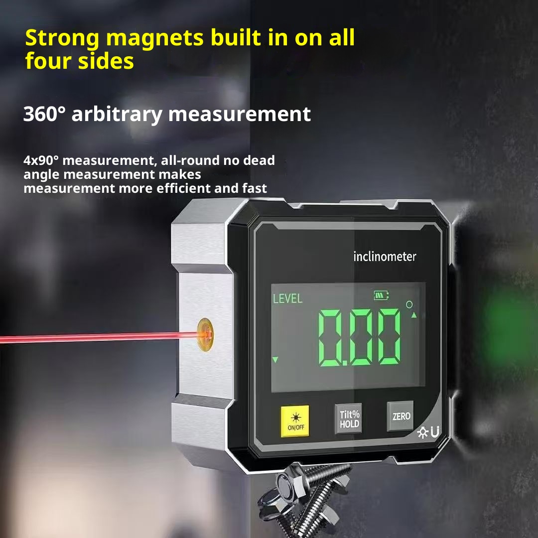Main product image of Digital Inclinometer, 360 Degree, Magnetic Base, Laser Level