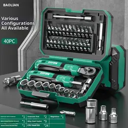 Product image of Ratchet Screwdriver Bit Set with Reversible Wrench Handle