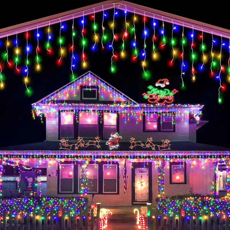 Main product image of Solar Powered Curtain String Lights, Ice Bar, Flashing