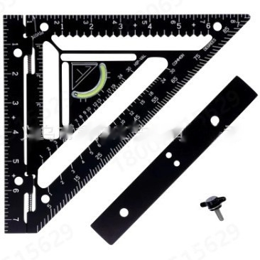 Main product image of Aluminum Woodworking Ruler with Integrated Clamp Block