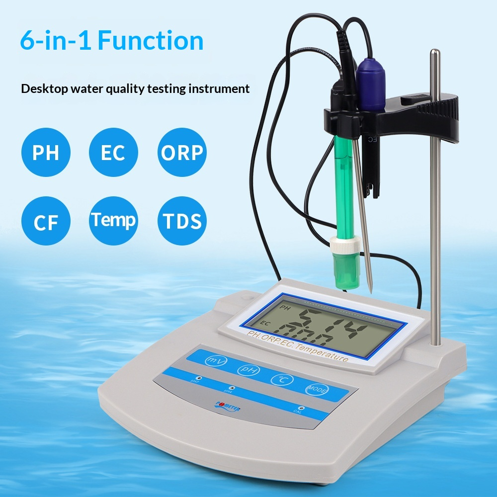 Main product image of Desktop Digital 6-in-1 Water Quality Meter, pH and Temperature
