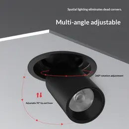 Product image of Embedded Retractable Spotlight with Adjustable Beam