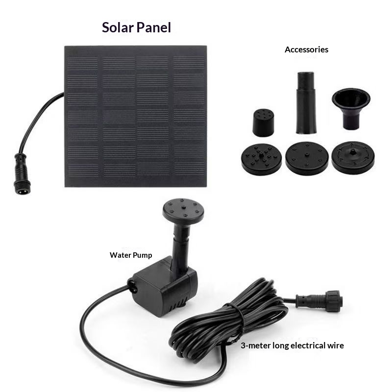 Main product image of Extended-cable Detachable Square Solar Fountain