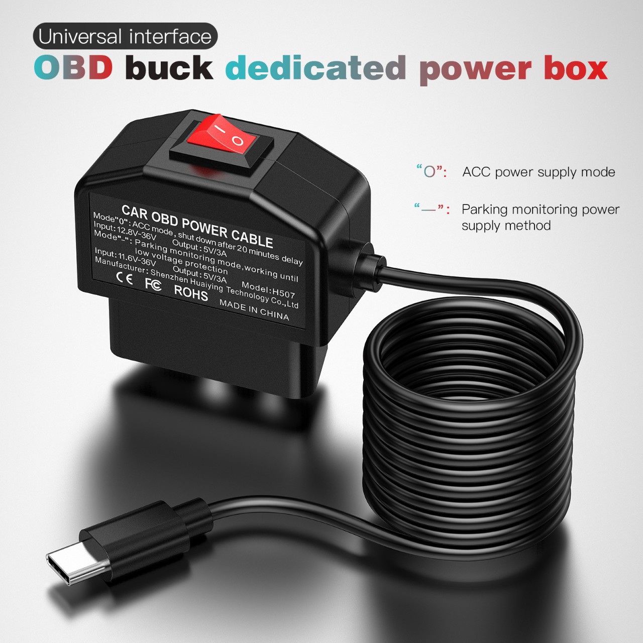 Main product image of Dashcam OBD Hardwire Kit for Parking Monitoring
