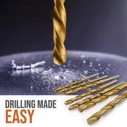 Product image of HSS Titanium-Coated Twist Drill Bit Set, Straight Shank