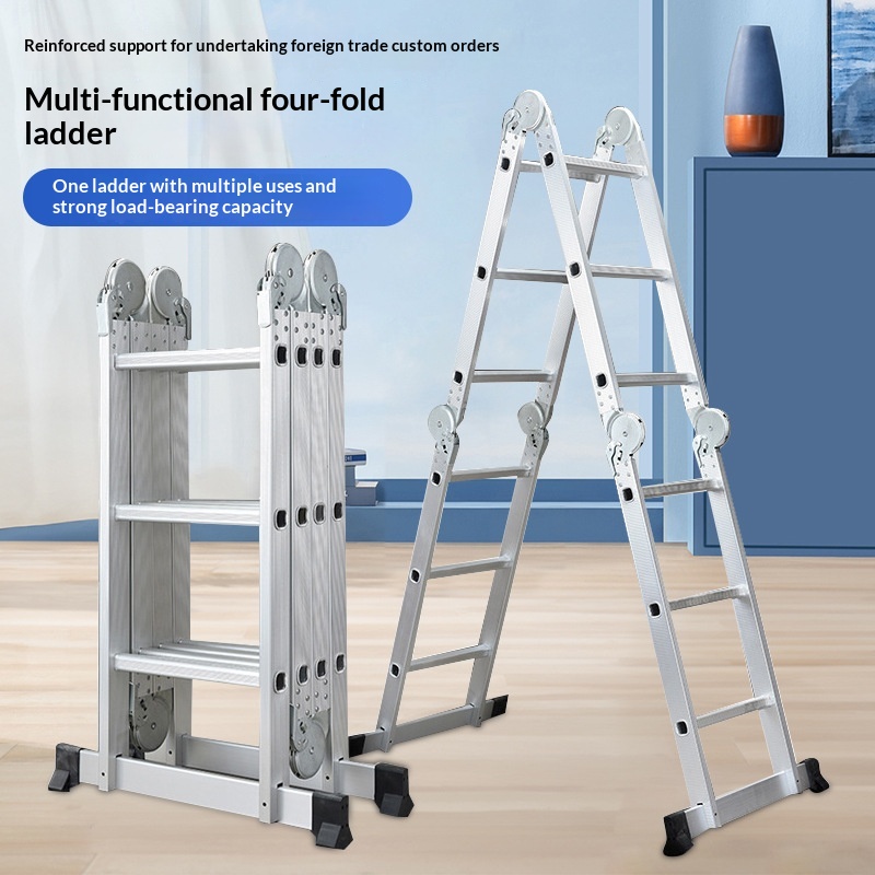 Main product image of 4-step Aluminum Alloy Folding A-frame Ladder