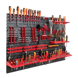 Product image of 68-piece PP Plastic Hanging Pegboard Panel for Tool Storage