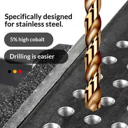 Product image of Stainless Steel Full-Flute Drill Bit Set for Electric Drills