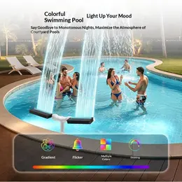 Product image of Solar-Powered Dual-Head LED Light with Fountain Bracket