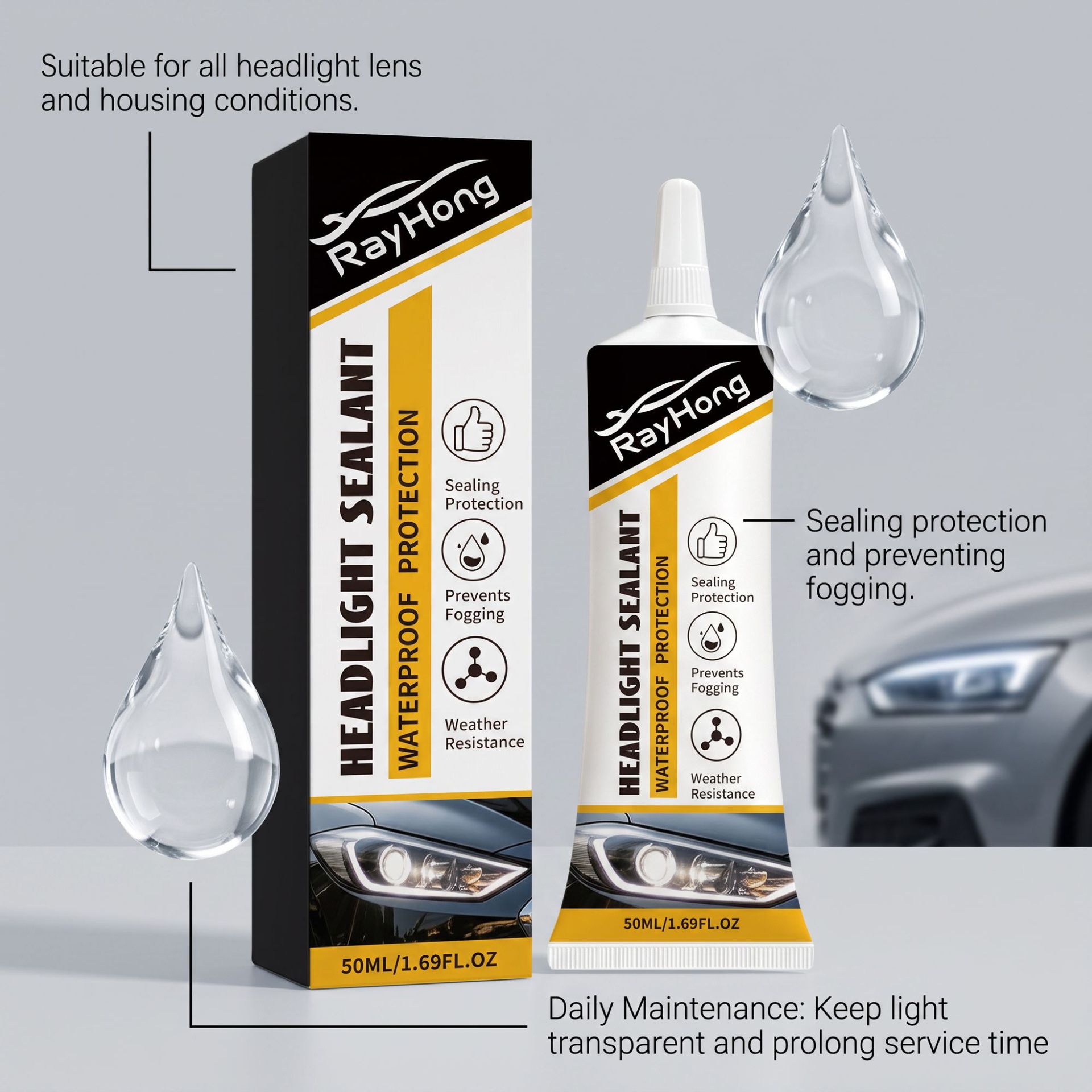 Main product image of Automotive Headlight Waterproof Dustproof Sealant