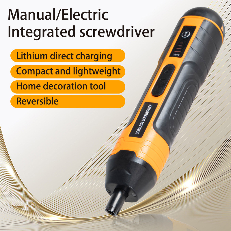Main product image of Yellow Straight-Handle Lithium-Ion Electric Screwdriver, 4 Torque Settings