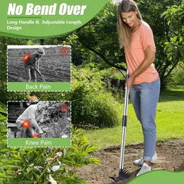 Product image of Pointed Rake and Hoe, 2-in-1 Garden Cultivating Tool