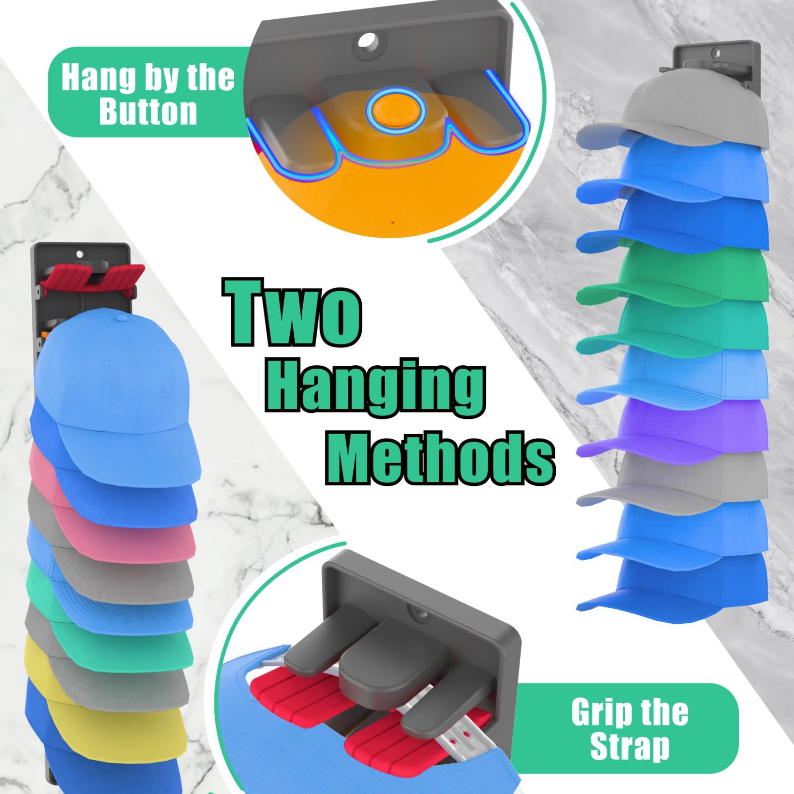 Main product image of Spring-loaded Baseball Cap Display and Storage Rack