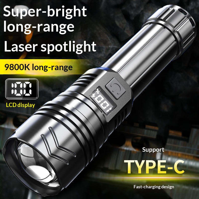 Main product image of Industrial High-Power Telescopic Zoom Flashlight