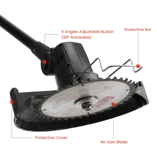 Main product image of Cordless 21V Pole Saw, Mini Chainsaw, Grass Trimmer Kit, 1500mAh, 4in/6in Blades
