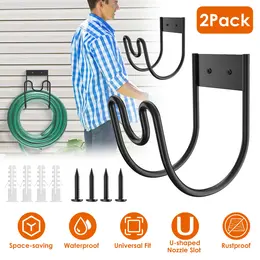 Product image of 2-Pack Stainless Steel Hose Hooks for Water Hoses and Extension Cords