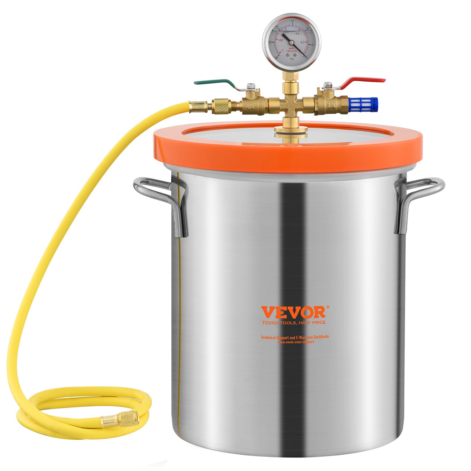 Main product image of 3 Gallon Vacuum Chamber, Tempered Glass Lid, 304 Stainless Steel