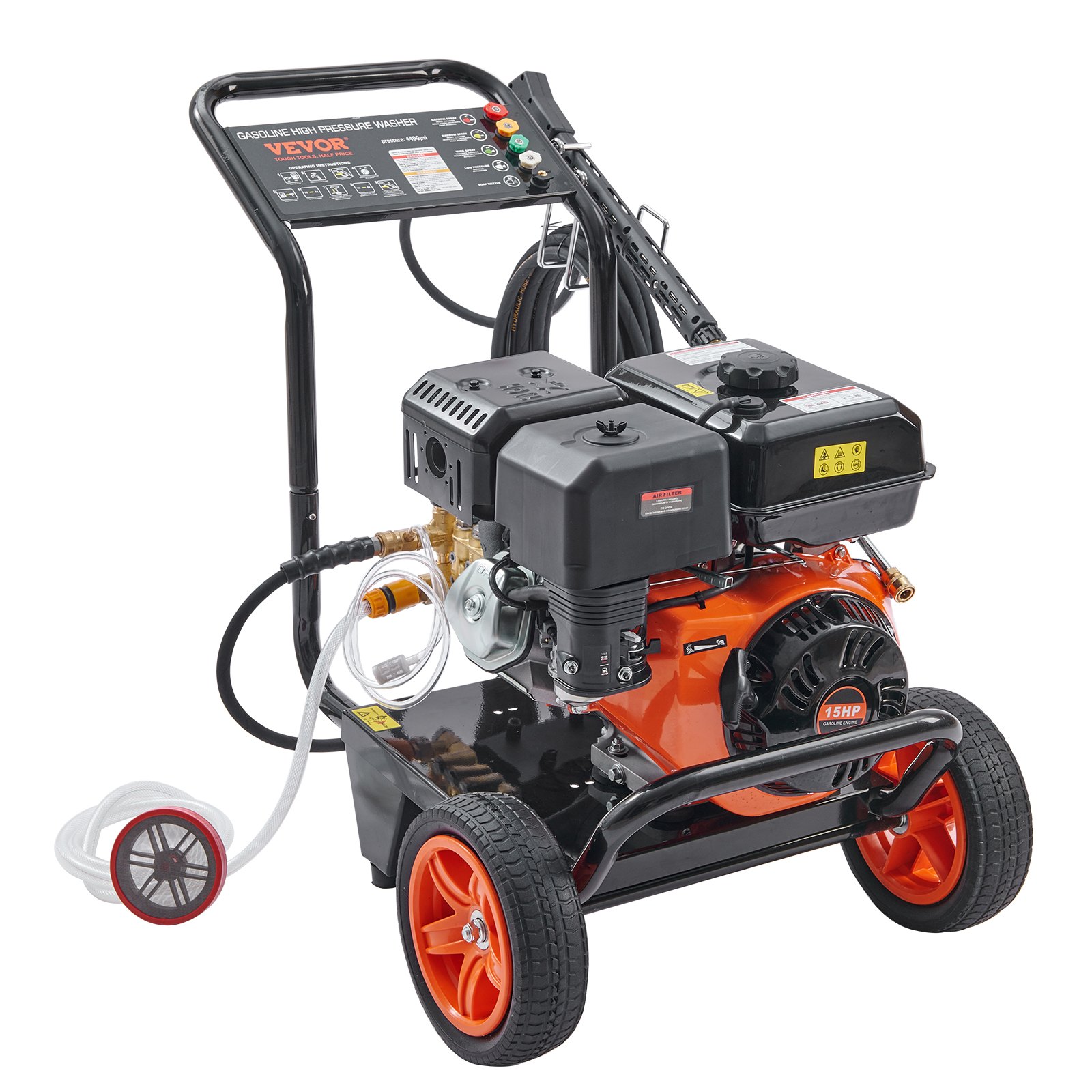 Main product image of Gas Pressure Washer, 4400 PSI, 4.0 GPM, Copper Pump, 5 Nozzles
