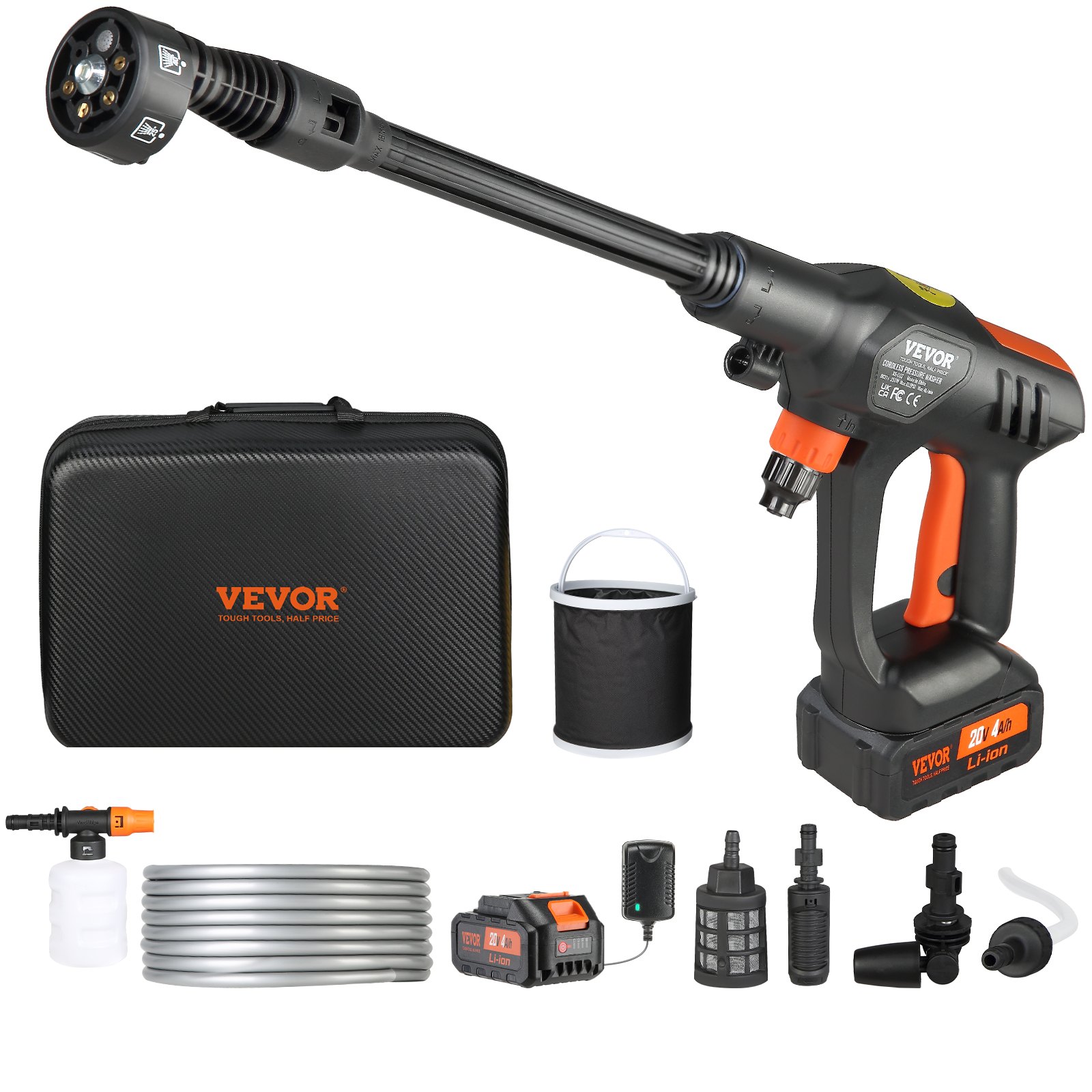 Main product image of Cordless Pressure Washer, 652-PSI, 1.1 GPM, 4.0Ah Battery, Charger, 6-in-1 Nozzle