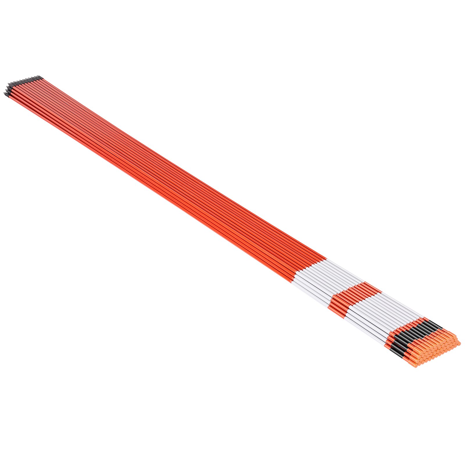 Main product image of 100-Pack Reflective Driveway Markers, 5/16" Dia, 72" Orange Snow Stakes