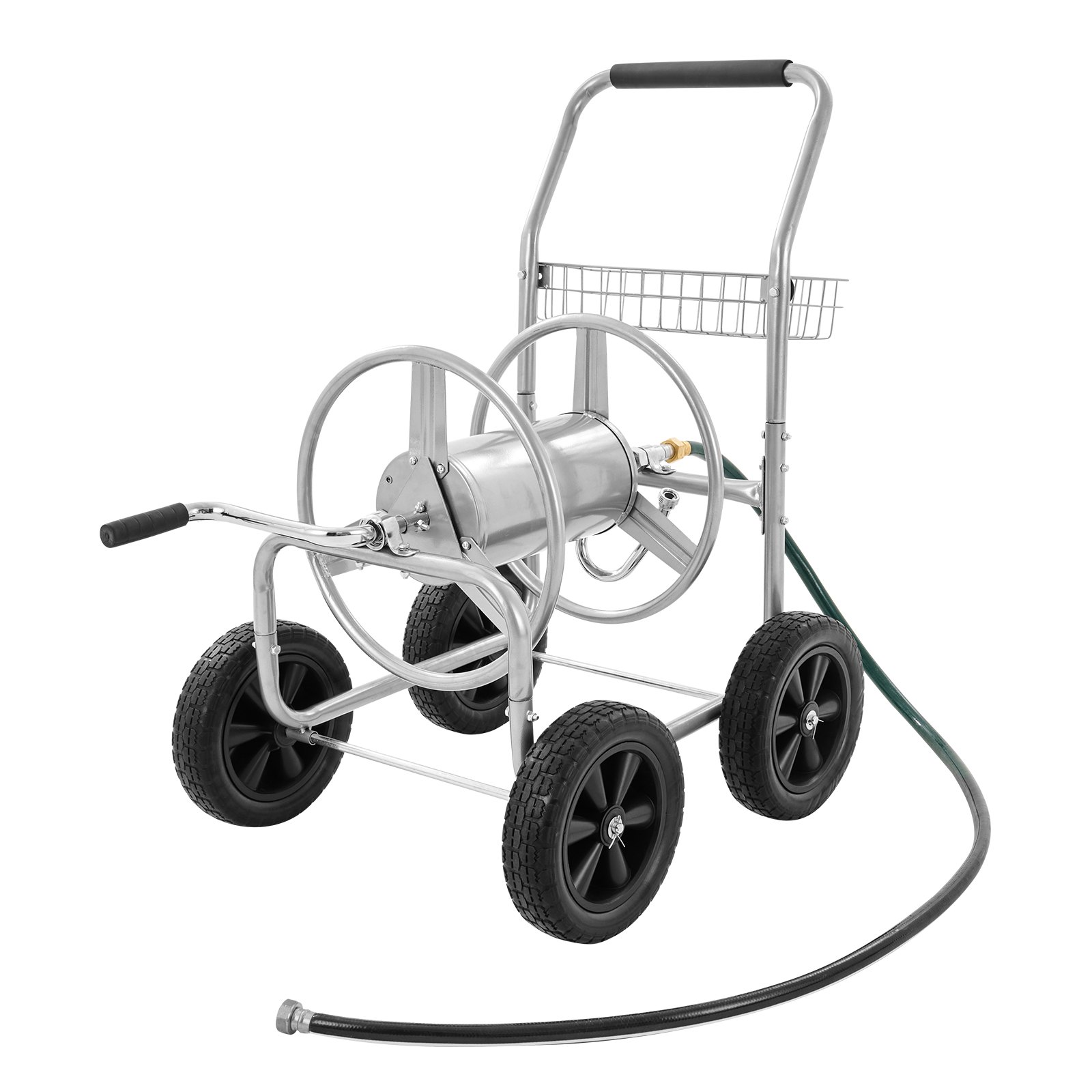 Main product image of Heavy Duty Hose Reel Cart, 250 ft 5/8'' Hose Capacity, 4-Wheel, Powder-Coated Steel