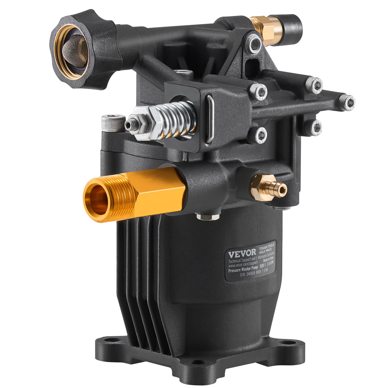 Main product image of Pressure Washer Pump, Horizontal, 3/4 inch Shaft, 3500 PSI, 2.5 GPM, 5 Nozzles