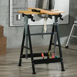 Product image of Adjustable Height/Angle Steel Work Bench with 4 Clamps, 220 lbs Capacity